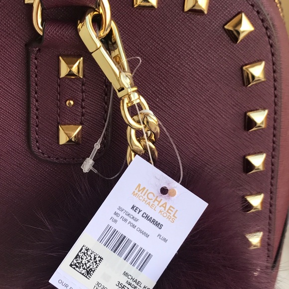 đˇMICHAEL KORS Plum Saffiano Sandrine Satchel Set - Picture 7 of 8